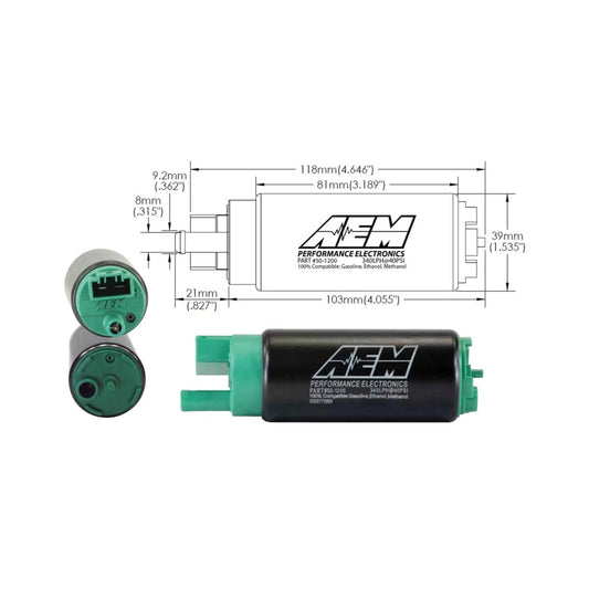 AEM 340LPH E85-Compatible High Flow In-Tank Fuel Pump